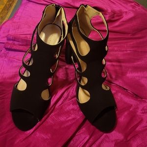 High Heeled Cut-Out Sandals